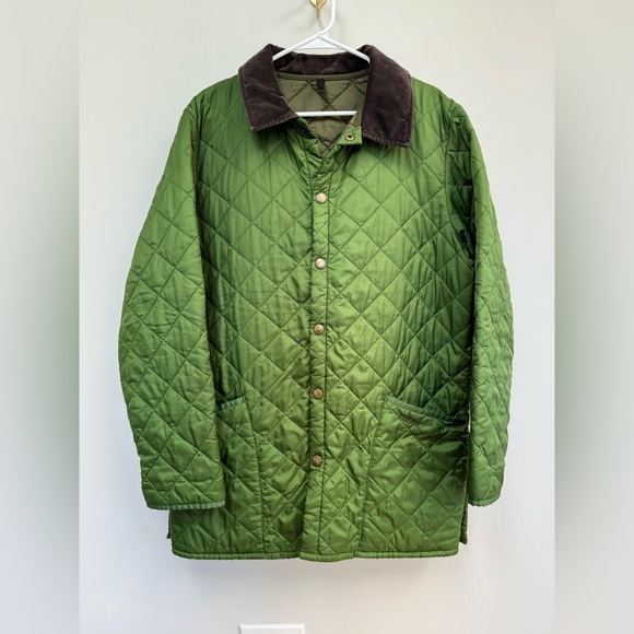 Barbour Olive Quilted Men's Barn Jacket - Picture 1 of 11